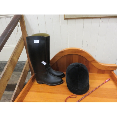 511 - Horse Riding Helmet, Boots and Crop