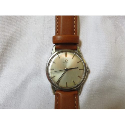 68 - Vintage Omega Manual wristwatch - circa early 1962. New Tan Leather Strap