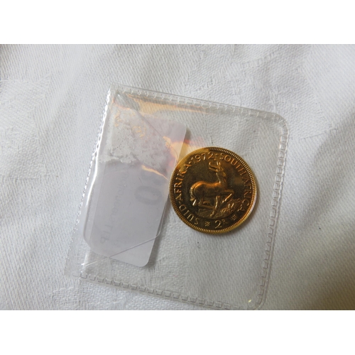 80 - 1972 Gold 2 Rand Coin