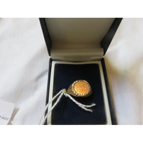 95 - 9ct. Gold Signet Ring 1.8 grams