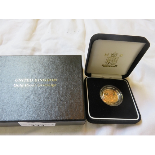 111 - Boxed 2006 Gold Proof Sovereign