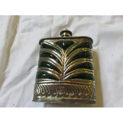 119 - White Metal Flask