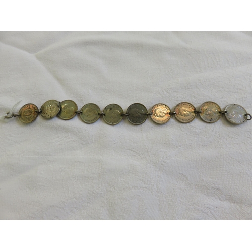 160 - 1940 Threepenny Coin Bracelet