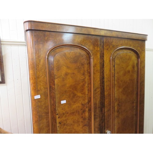 517 - Victorian Walnut Two Door Wardrobe