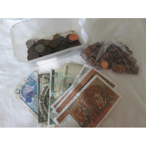 104 - Mixed Coins and Vintage Banknotes