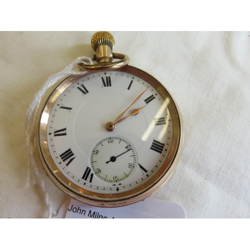 149 - Gents Rolled Gold Open Face Pocket Watch