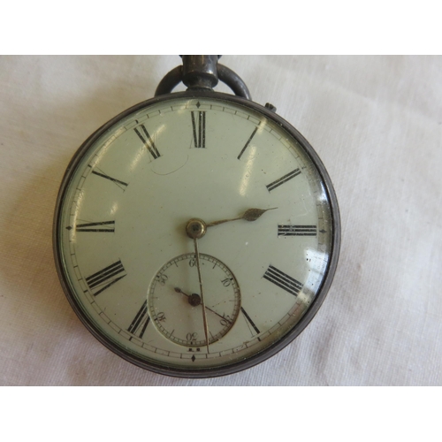 153 - Silver open Face Pocket Watch - Brysons Edinburgh