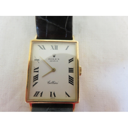 163 - 18ct Gold Cased Rolex Cellini Wrist Watch