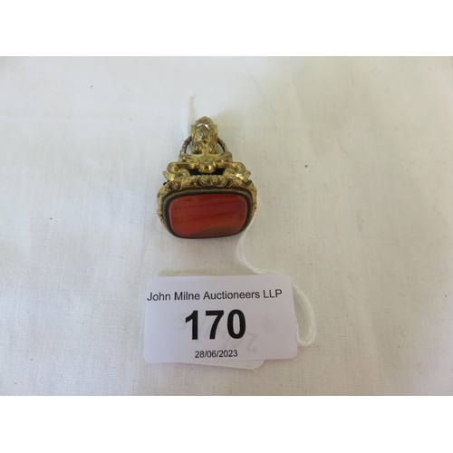 170 - 19th Century Bloodstone Type Fob/Seal