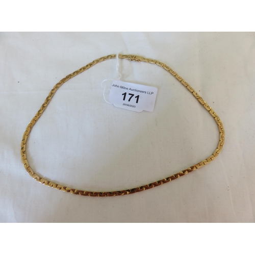 171 - 18ct Yellow Gold Necklace 34.2gms