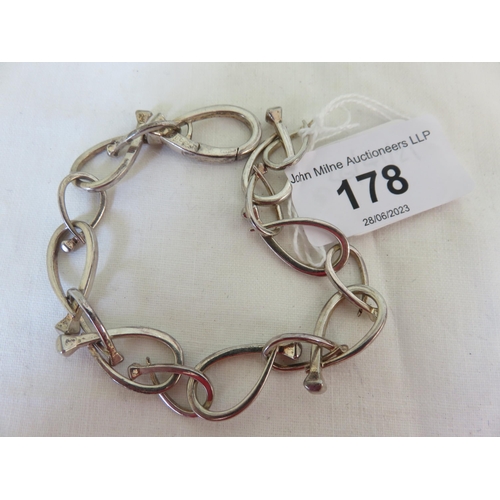 178 - Open Work Bracelet - stamped Gucci