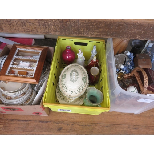 201 - Three Boxes - Dinnerware, Figures, Bric-a-Brac