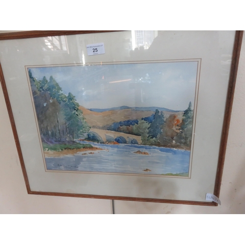 25 - Framed watercolour 