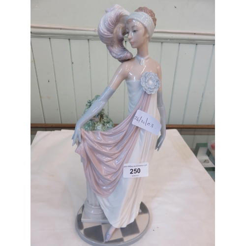 250 - Large Boxed Lladro Lady Figure