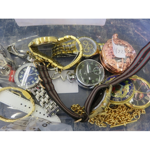 268 - Large Quantity of Cufflinks, Wrist and Pocket Watches, etc