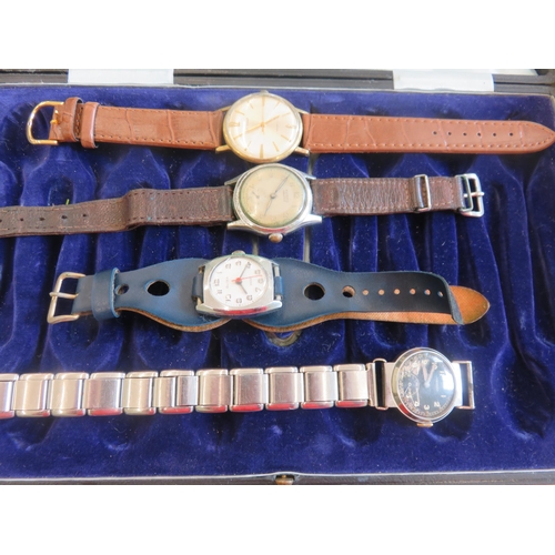 285 - Four Vintage Watches - Yeoman Military type, Kered, etc