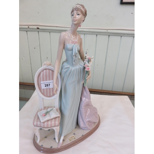 287 - Large Boxed Lladro Lady Figure