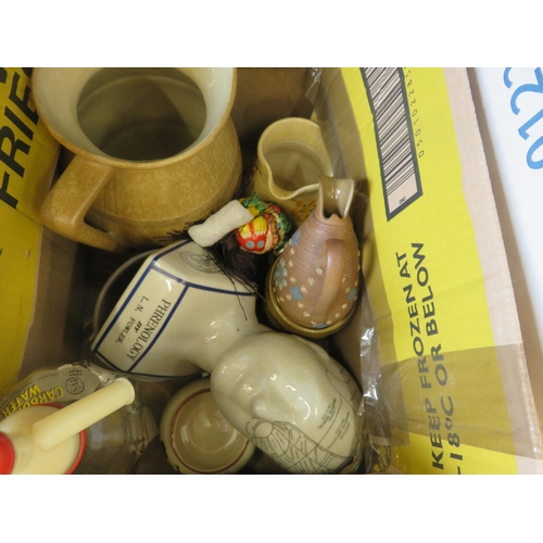 301 - Box of Bric-a-Brac with Pottery