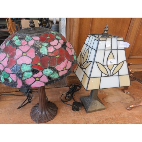 322 - Two Tiffany Style Lamps