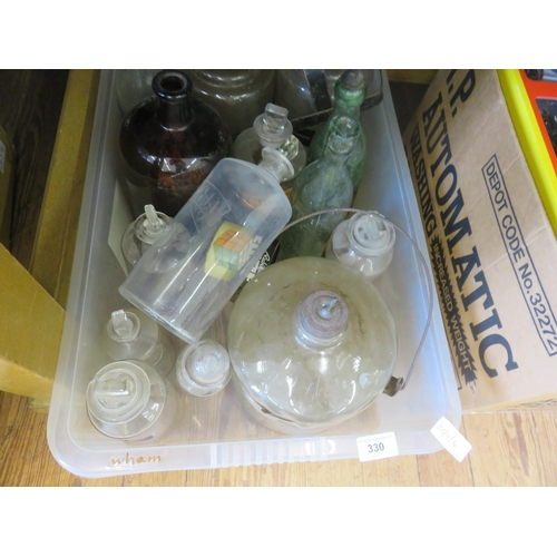 330 - Box containing Chemist and Other Bottles