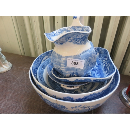 388 - Quantity of Spode and Wedgewood Blueware