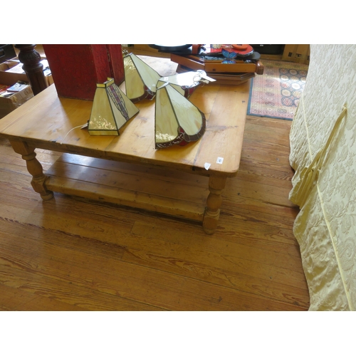 453 - Modern Pine Two Tier Coffee Table