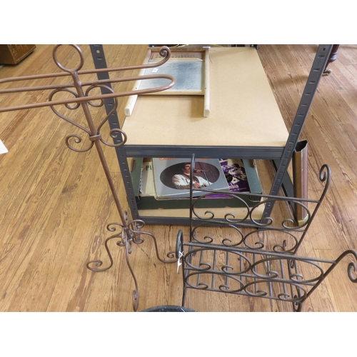 458 - Metal Scarf Stand and Magazine Rack