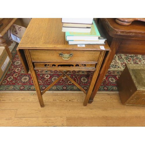 462 - Drop leaf Table with Tray and Drawer