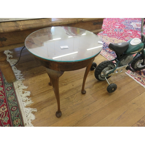 467 - Circle Mahogany Occasional Table