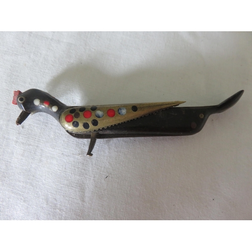 96 - Novelty Inlaid Bird Form Pocket Knife