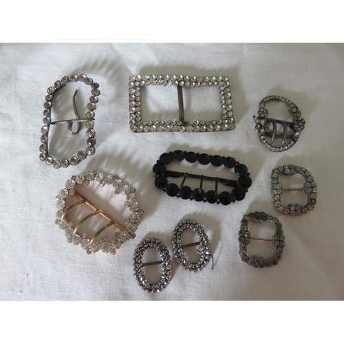 97 - Georgian and Victorian Paste and Gem Buckles