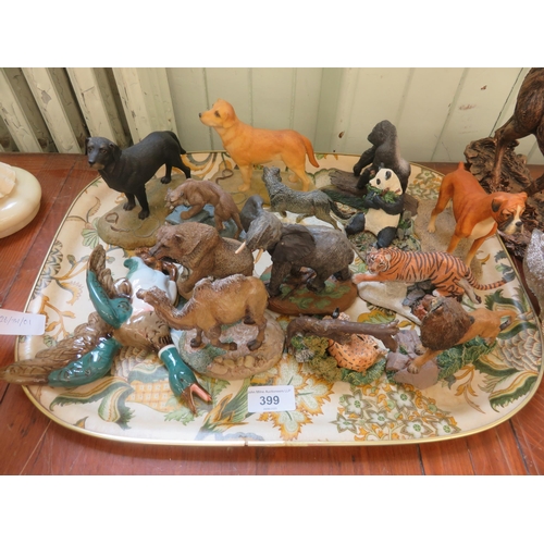 399 - Tray of BFA Animal figures , and other Animal figures