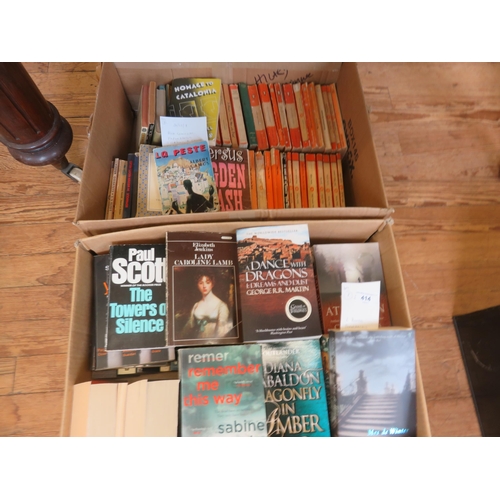 414 - Two Boxes Paperbacks etc. Including J. Cocteau, A. Camus, C.S. Lewis etc