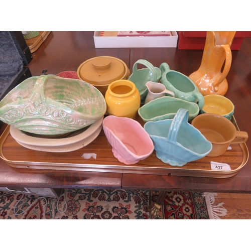 437 - Govan Pottery Pieces, Two Trays