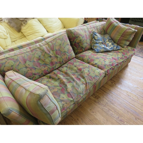 449 - Upholstered Knoll Style Drop End Settee