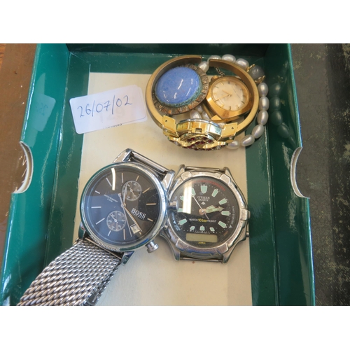 274A - Four Wristwatches a Brooch and a Pearl Bracelet