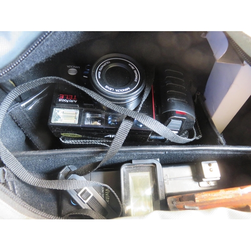 388A - Photo Bag containing Minolta Camera, Flashes and Accessories