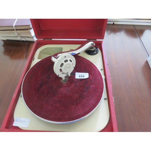 434 - Viceroy Gramophone with Records and Spare Needles