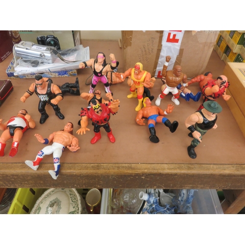 192 - Box With Wrestling Figures