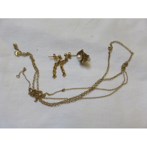 107 - Chains, Earrings etc - Some Gold