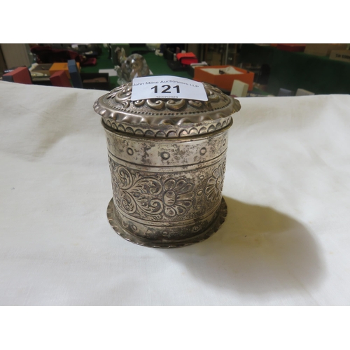 121 - Mappin & Webb Silver Biscuit Barrel, 4 troy ozs,.