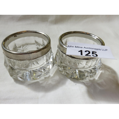 125 - Silver Rimmed Inkwells