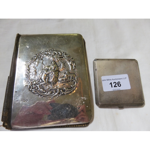 126 - Birmingham Silver Compact and a London Silver Notebook Cover