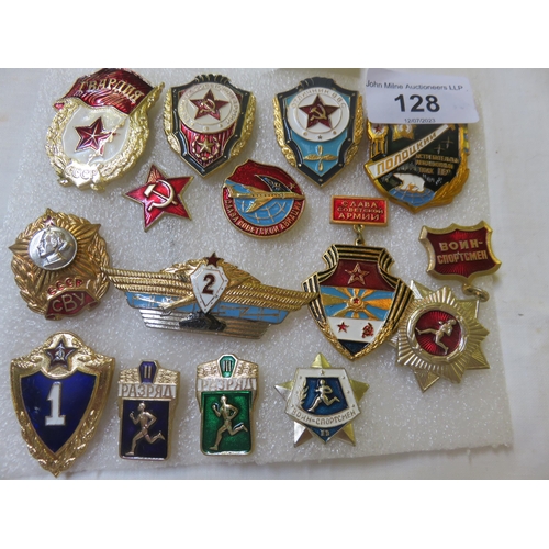 128 - Group of 14 Soviet Military Excellence badges, circa 1980's obsolete