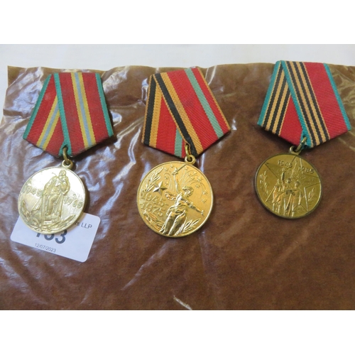 133 - 20th, 30th, 40th Anniversary of WWII Victory Medals, Gov't issue