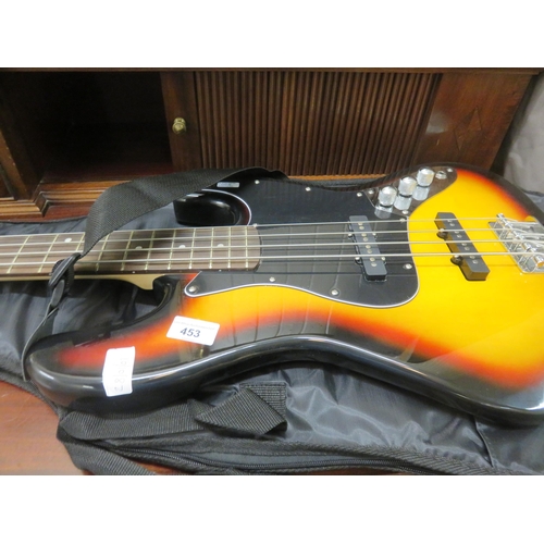 453 - Benson Electric Bass Guitar in soft case