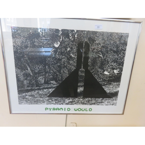 11 - Framed Print - Limited Edition 11/20 - 'Pyramid Wood' - Signed