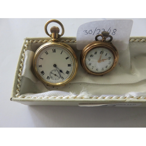 124 - Two Yellow Metal Fob Watches