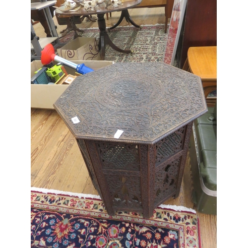 383 - Eastern Carved Octagonal Table