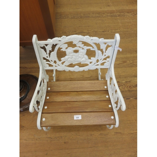 399 - Childs White Painted Rocking Chair